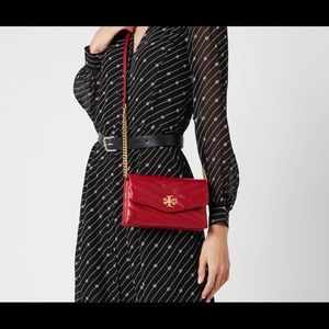 Tory Burch Kira Chevron Wallet on a chain